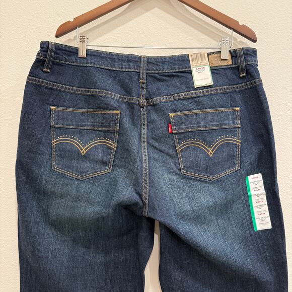 NWT Levi’s Women’s 20W 580 Defined Waist Boot Cut Jeans Dark Wash Plus Western - Picture 4 of 9